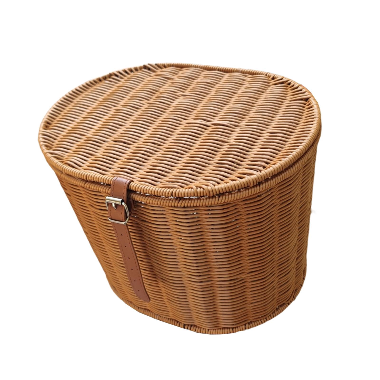 Front Bike Basket Storage Organizer Hand Woven Spacious Iron PP Material Fits Most Adult Bikes and Scooters
