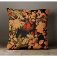 thumbnail image 3 of S4Sassy Black Floral Print Cushion Case Home Decorative Square Pillow Cover-Choose Size-18 x 18 Inches, 3 of 4