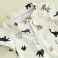 thumbnail image 5 of Bagilaanoe Toddler Baby Boys One-Piece Swimsuit Print Short Sleeve Zipper Rashguard Swimwear 3M 6M 12M 2T 3T Kids Beachwear Bathing Suit, 5 of 7