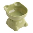 thumbnail image 2 of Raised Cat Bowl Drinking Feeding Bowl Pet Feeder Bowl Elevated Cat Food Bowl Green, 2 of 9