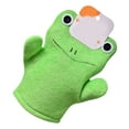 thumbnail image 2 of Exfoliating Washcloth Body Scrubber Pretty Design Massage Bath Cloth for Kids Adults Green Frog Free Size, 2 of 12