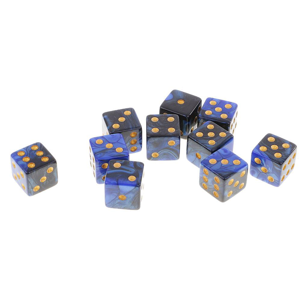 4X 25pcs DIY Blank Six Sided Dice Playing Dungeons D&D TRPG Board Game Accessory 