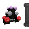 thumbnail image 1 of Set Mancuernas Vinílicas 3 Pares De 2,4, 6 Lb Tayga Con Rack Color Negro, 1 of 5