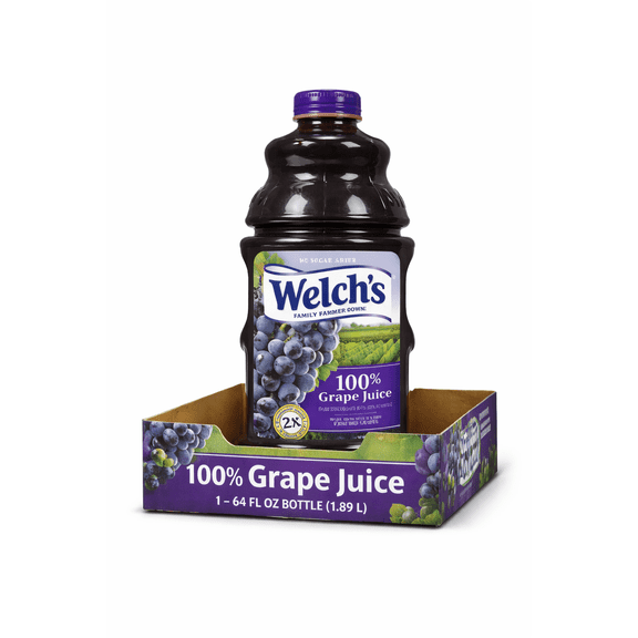 Welch's 100% Grape Juice 64 oz Bottle Club Pack Single Bottle