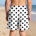 thumbnail image 5 of ITSAME Boys Swim Trunks, with Compression Liner Polka Dot Print Elastic Waist Quick-Dry Beach Shorts Black Size 7, 5 of 9