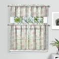 thumbnail image 4 of Farmhouse Kitchen Curtains 3 Piece Set - Funny Pig Art Print Semi-Sheer Rod Pocket Tiers & Valance for Caf Windows, 4 of 6