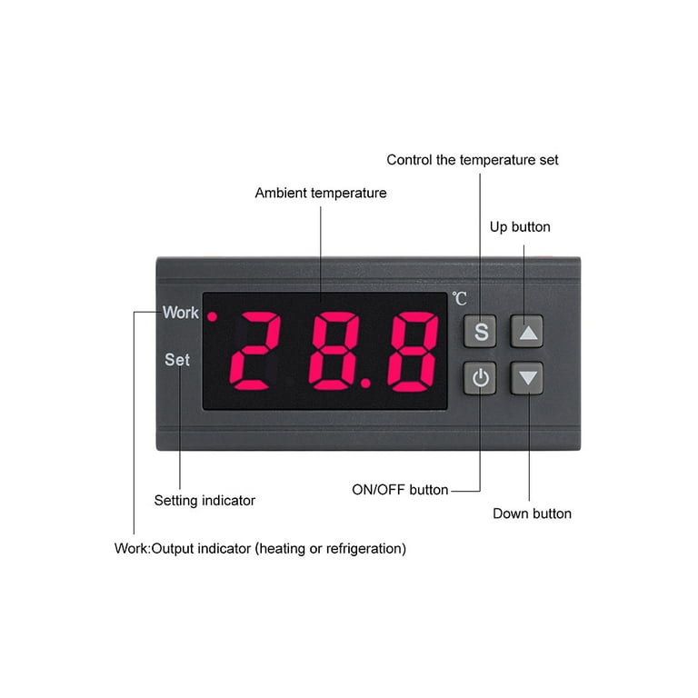 MH1210W AC 90-250V Digital Thermometer Thermoregulator Temperature