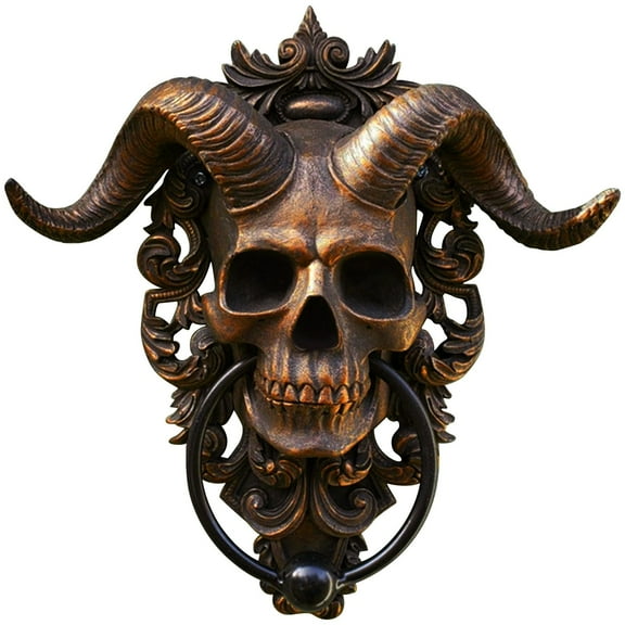 Home Decor Clearance Qianduo Hanging Door Knocker-Heavy Duty Gothic Doorknocker-Perfect Decorat Grey, 1X Door Knocker