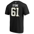 thumbnail image 3 of Men's Fanatics Mark Stone Black Vegas Golden Knights Authentic Stack Player Name & Number Captain Patch T-Shirt, 3 of 3