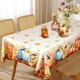 thumbnail image 4 of Fall Thanksgiving Tablecloth, Pumpkin Buffalo Plaid Thanksgiving Table Cloth Rectangle 60 x 84 for Farmhouse Decor,Perfect for Kitchen Dinner, Restaurant,Outdoor Holiday Picnic Table Cover, 4 of 6