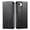 Black, variant on Wallet Case for iPhone 16 E Leather Magnetic Flip, Card Slots, Wrist Strap Purple