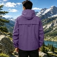thumbnail image 7 of Sewkxo Men's Cycling Rain Jackets Waterproof Running Bike Windbreaker Lightweight Packable Hooded Jacket,Purple M, 7 of 7