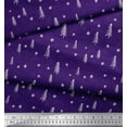 thumbnail image 3 of Soimoi Purple Georgette Viscose Fabric Asterisk & Snow Nature Fabric Prints By Yard 42 Inch Wide, 3 of 3