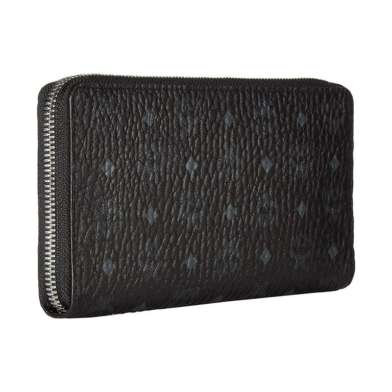 Mcm Embossed Leather Tri-Fold Mini Flap Wallet