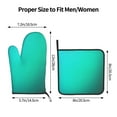 thumbnail image 3 of KLL Turquoise Light Blue Pattern Oven Mitts and Pot Holders 2pcs Sets for Kitchen, Oven Mitt Heat Resistant 536°F, Oven Gloves for Kitchen,Cooking and Baking, 3 of 7