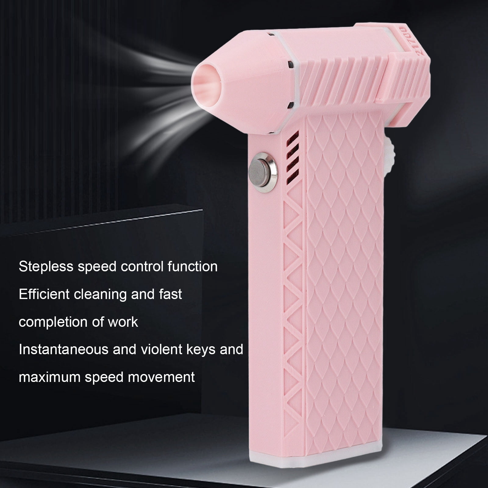 M Buder Pink Electric Air Duster 110000RPM Brushless Handheld Rechargeable Cordless Jet Dry Blower 25m/s for PC Keyboard Cleaning (7.87 inches / 20 cm)