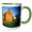 Green/White, variant on 3drose, Usa, Virginia, Manassas National Battlefield Park, the Stone House., 11oz Two-tone Yellow Mug