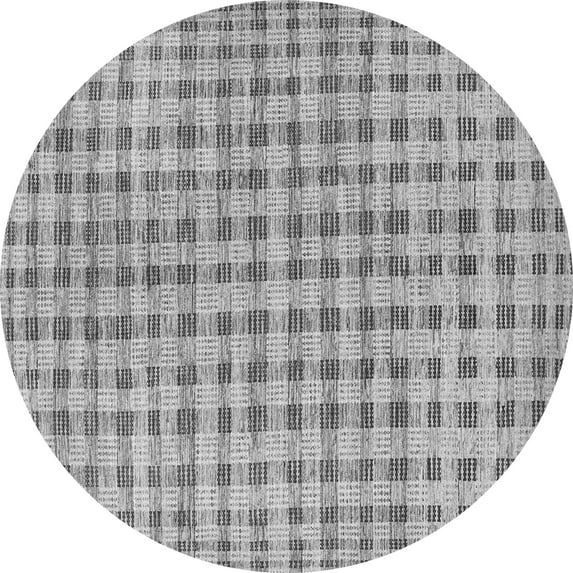 Ahgly Company Indoor Round Abstract Gray Contemporary Area Rugs, 5' Round