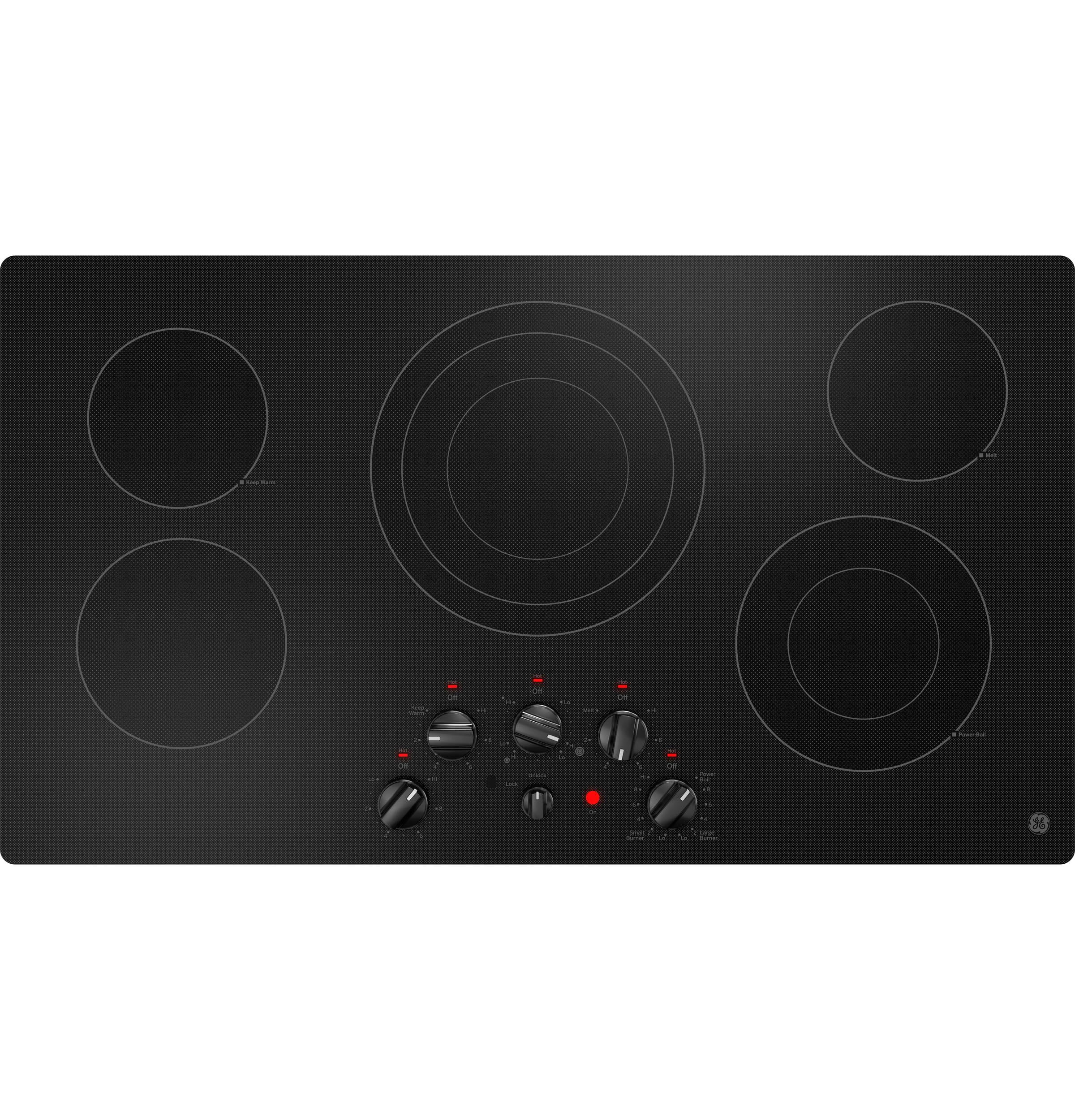JEP5036DTBB 36 Inch Electric Cooktop With Radiant Elements