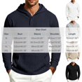 thumbnail image 2 of MiYuan Mens Henley Hoodies Textured Knit Pullover Casual Long Sleeve Knit Hooded Sweatshirt with Kangaroo Pocket, 2 of 7