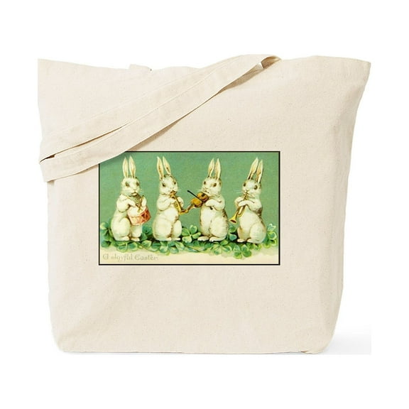 CafePress - Vintage Musical Easter Bunnies Tote Bag - Unisex Canvas Tote Bag, Beige, 1-Piece