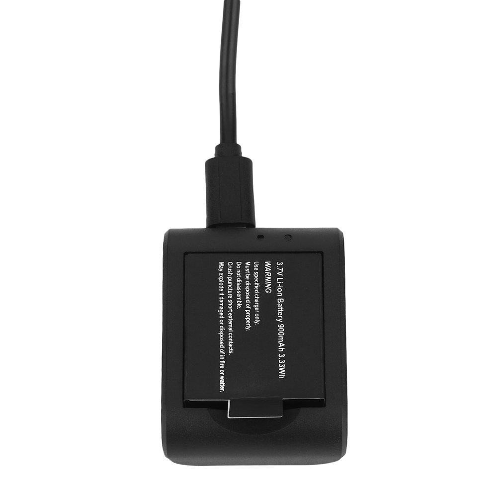 3.7V 900Mah USB Desktop Charger+2 Pcs Li-Ion Battery for Sj4000//Sj5000//Sj6000 Black