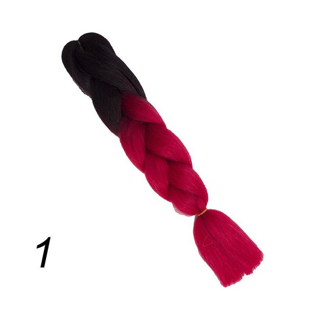 Extensiones de cabello trenzado Jumbo ombré, fibra sintética de alta temperatura, 24 pulgadas, 1 unidad