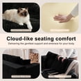 thumbnail image 5 of Zoopower 106" Cloud Sectional Couch, L-Shape Convertible Modular Sectional Sofa, Corduroy Boneless Couch for Living Room, Black, 5 of 12