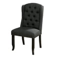 thumbnail image 2 of Benjara Bega 23 Inch Dining Chair, Set of 2, Wingback, Button Tufted, Black, Gray, 2 of 5