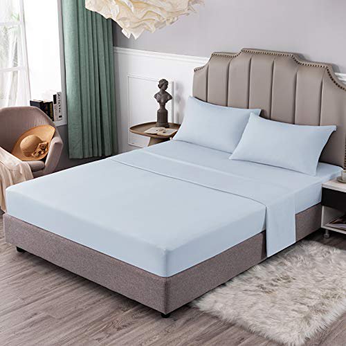 Sigoods 4 Piece Bed Sheets Set Microfiber 1800 Bedding Sheets Pillowcases 16 Inch Deep Pocket Bed Sheets Set Super Soft Hypoallergenic Breathable Sheets Set For Home And Hotels Queen Walmart Com Walmart Com
