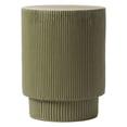 thumbnail image 5 of LeisureMod Modern Side Table Round Fiberstone Top Accent End Table for Home, Outdoor Patio, Living Room Sofa, Weather-Resistant, Eden Series in Olive Green, 5 of 14