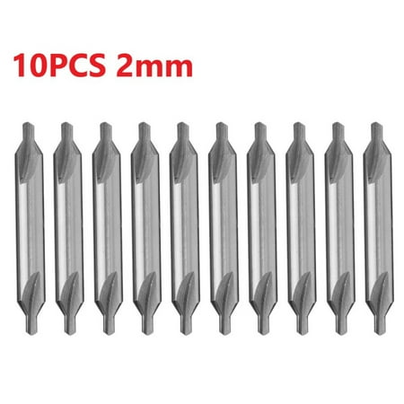 

10Pcs 60 Degree High Speed Steel Countersinks 2Mm Center Combined Drill Bits
