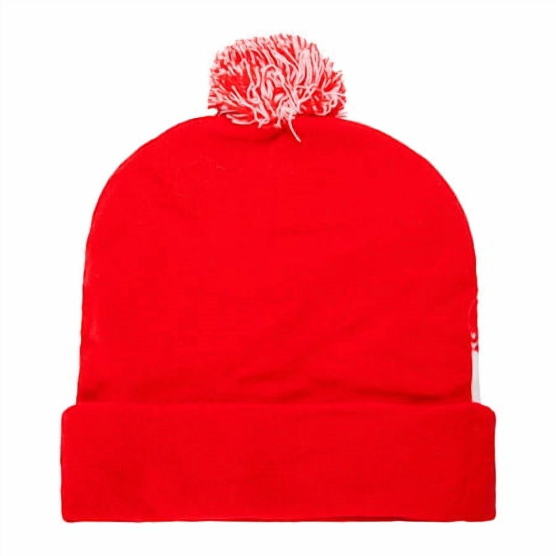 Sanrio Hello Kitty Christmas Winter Beanie Pom Hat - Red 