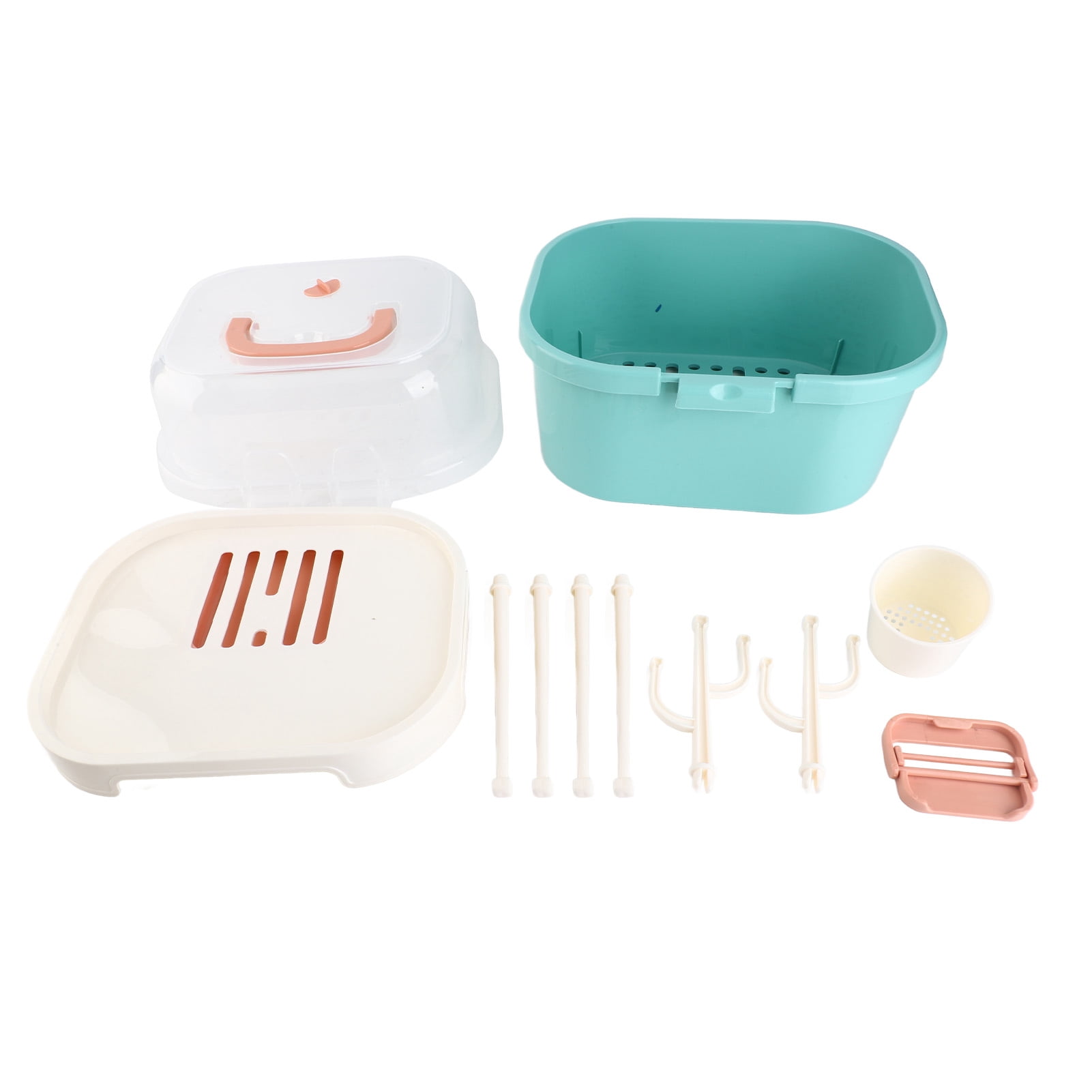 Elowen Storage Box Storage Nursing Bottle Storage Box Compact Household Dustproof Draining Thickened Plastic Baby Bottle Storage for Home