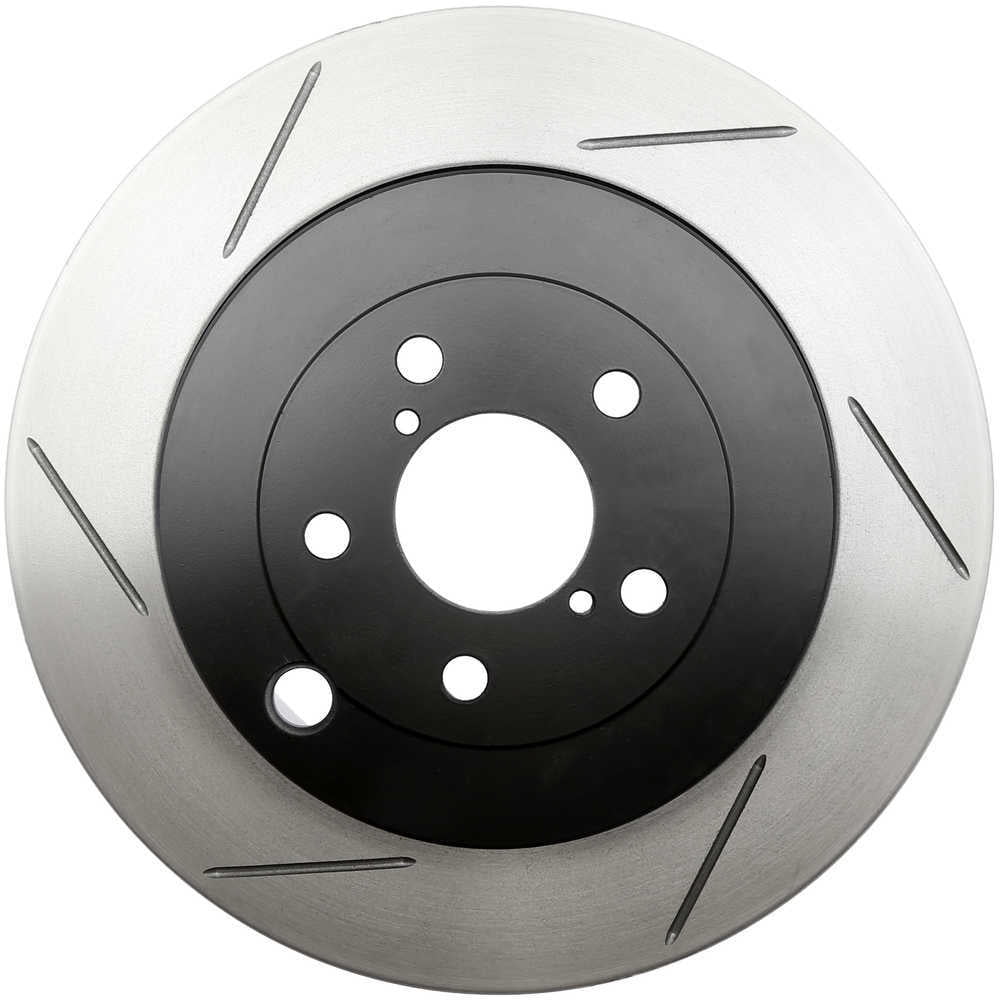 StopTech 126.47043SR Sport Slotted Disc Brake Rotors, European style brake pad compounds. Slotted