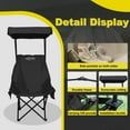 thumbnail image 6 of Young Wood Portable Camping Chair with Shade Canopy and Side Pocket Design, Black, 1pc, 6 of 7