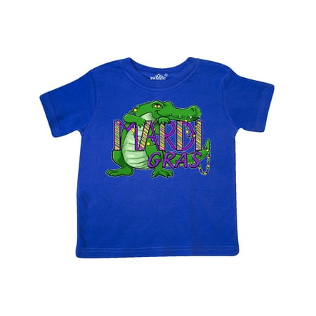 

Inktastic Mardi Gras alligator with beads Gift Toddler Boy or Toddler Girl T-Shirt