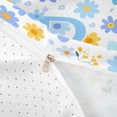 thumbnail image 4 of Meiyoeat Cute Daisy Letter P Duvet Cover Set for Girls Toddlers, Floral Initial Bedding Full for Daily, Light Blue Yellow White,3pcs,No Comforter, 4 of 6