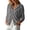 Gray, variant on Women's Soft Knit Casual Jacket Drawstring Hooded Button Pocket Rib Cuff Lightweight Cardigan
