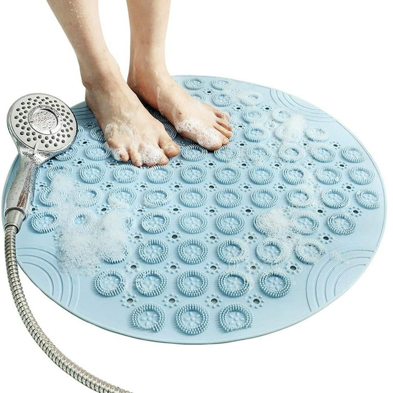 Shower Mat Non-slip Round Bathroom Mat With Strong Rubber Suction