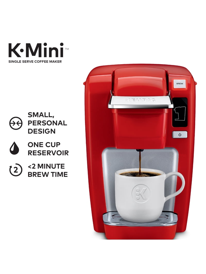 Keurig K-Mini K15 Single-Serve K-Cup Pod Coffee Maker, Chili Red