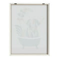 thumbnail image 3 of Kate and Laurel Blake Mid Century Modern Cow in Bathtub Framed Printed Glass Wall Art by Rachel Lee of My Dream Wall, 18x24 Natural, Decorative Colorful Animal Art, 3 of 6
