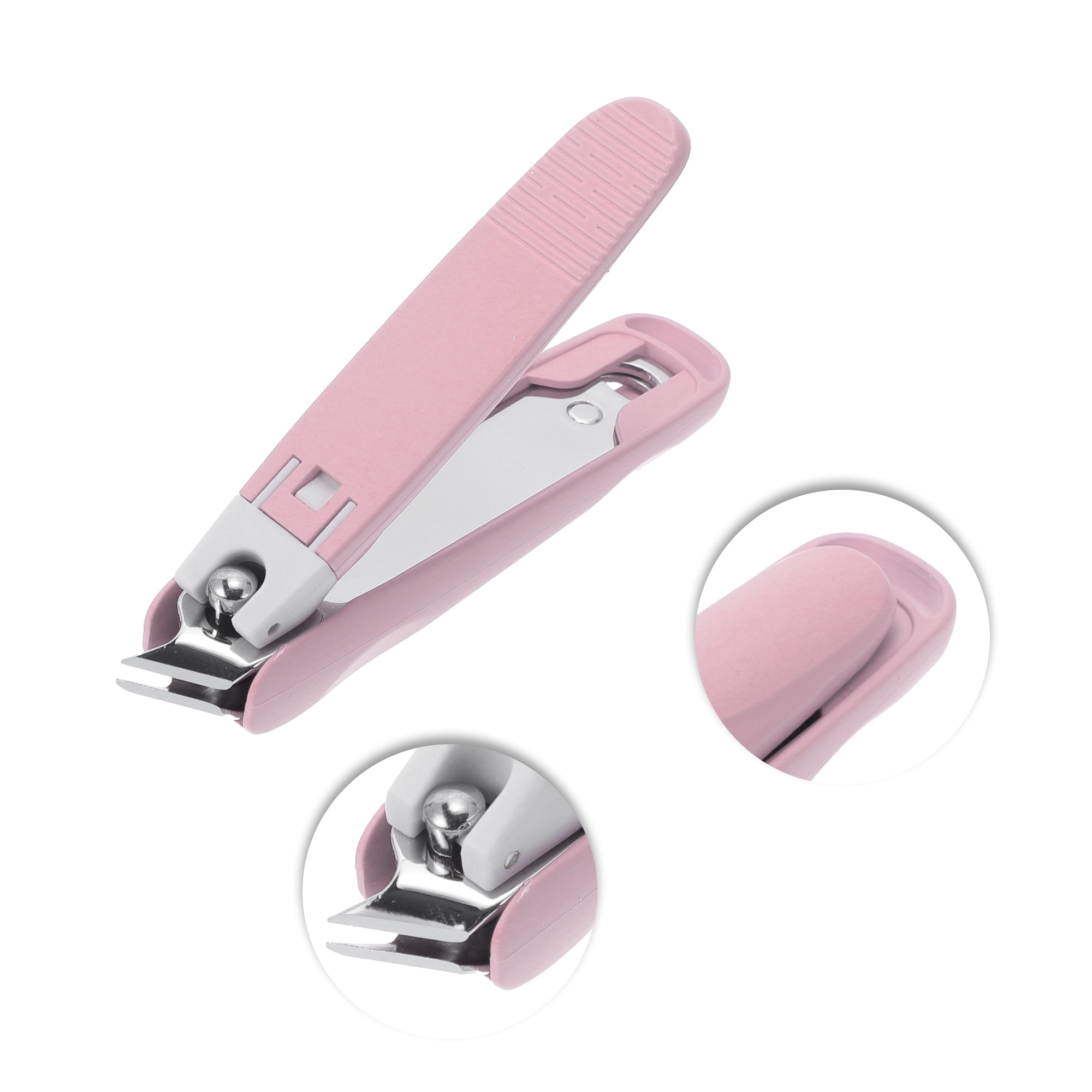 Unique Bargains 1pc Anti-splash Nail Clippers for Easy Nail Trimming Pink Small