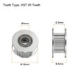 thumbnail image 2 of Uxcell 5pcs 2GT Idler Pulley 20T 5mm Bore 18mm Dia. Aluminum Timing Belt for 6mm Width Belt 3D Printer, Silver Tone, 2 of 6