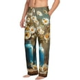 thumbnail image 6 of Susaid Rustic Daisy Mason Jars Print Mens Pajama Pants Set Sleep & Lounge Pants, PJ Bottoms with Pockets and Button Fly-3X-Large, 6 of 6