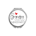 thumbnail image 1 of I'm a Grandpa What's your Superpower= Hand Compact Mirror Round Portable Pocket Glass, 1 of 3
