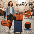thumbnail image 6 of Convertible Rolling Garment Bag,Foldable Waterproof Carry-on Duffel Bag with Wheels and Shoe Pouch for Men & Women, Orange - RG161, 6 of 10