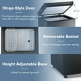 thumbnail image 3 of LHRIVER Mini Freezer Chest 3.5 cu ft, Deep Freezer & Side Handle, Compact Freezer with 7 Gear Adjustable Temperature, Removable Storage Basket, Black, 3 of 9