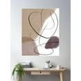 thumbnail image 2 of Earth Tones Organic Shapes Poster Wall Art, Modern Wall Decor For Living Room Bedroom, 24x36 UNFRAMED, 2 of 3