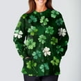 thumbnail image 4 of yuCgh Women's Long Sleeve Nursing Jacket with Stand Collar, Single Breasted St. Patrick's Day Print, Casual Work Uniform Top,Army Green L, 4 of 6